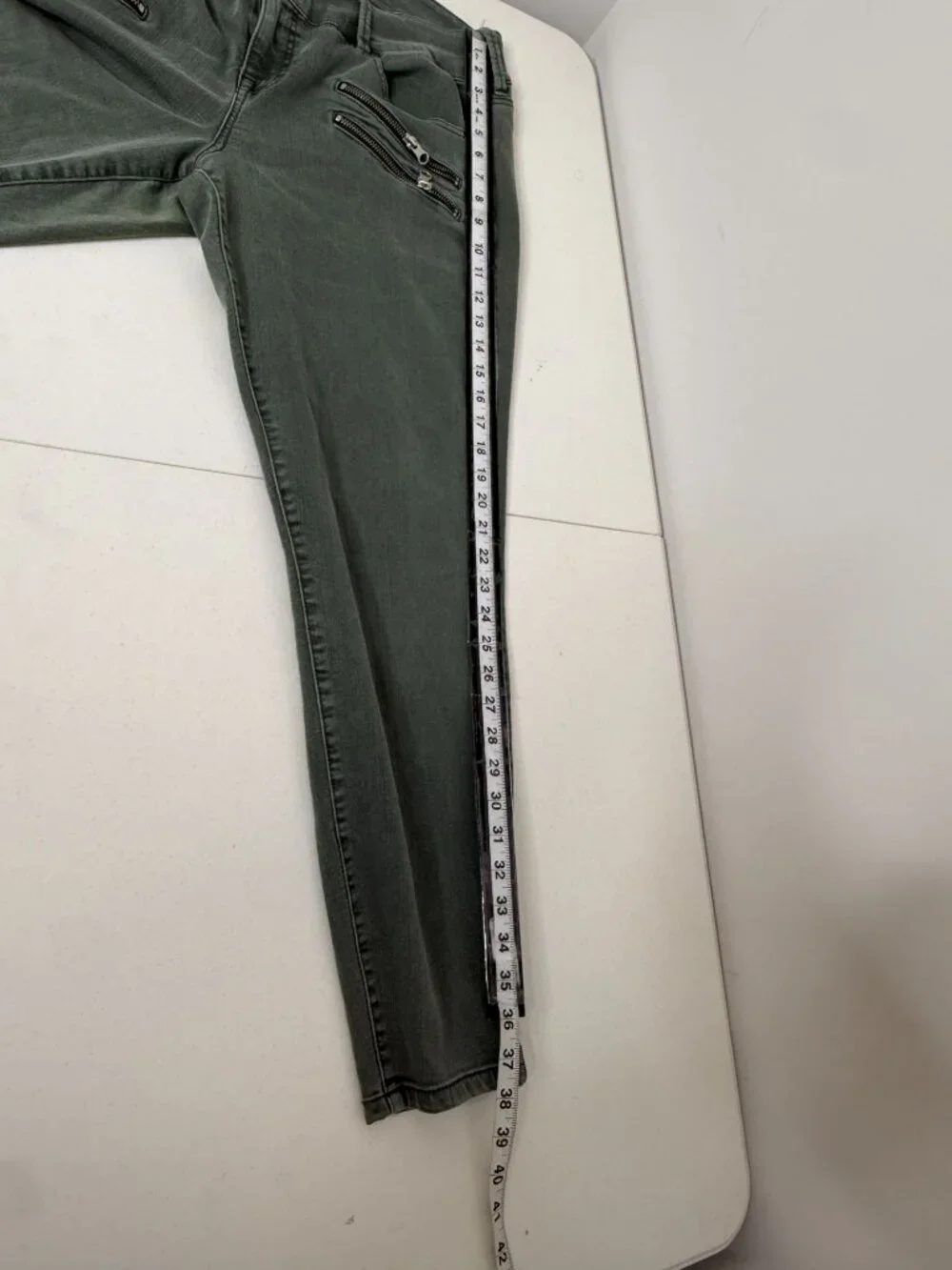 Torrid Jegging Jeans Womens 18R Green Zip Pocket Stretch Skinny High Rise - Picture 11 of 14